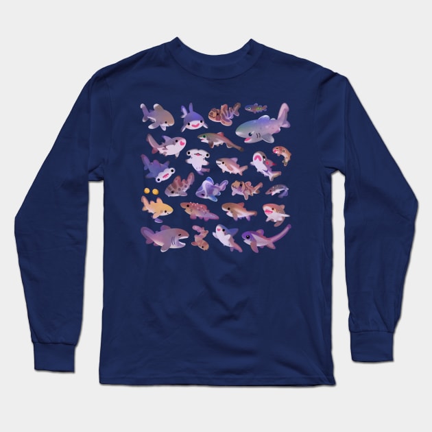 Shark Day 2 Long Sleeve T-Shirt by pikaole